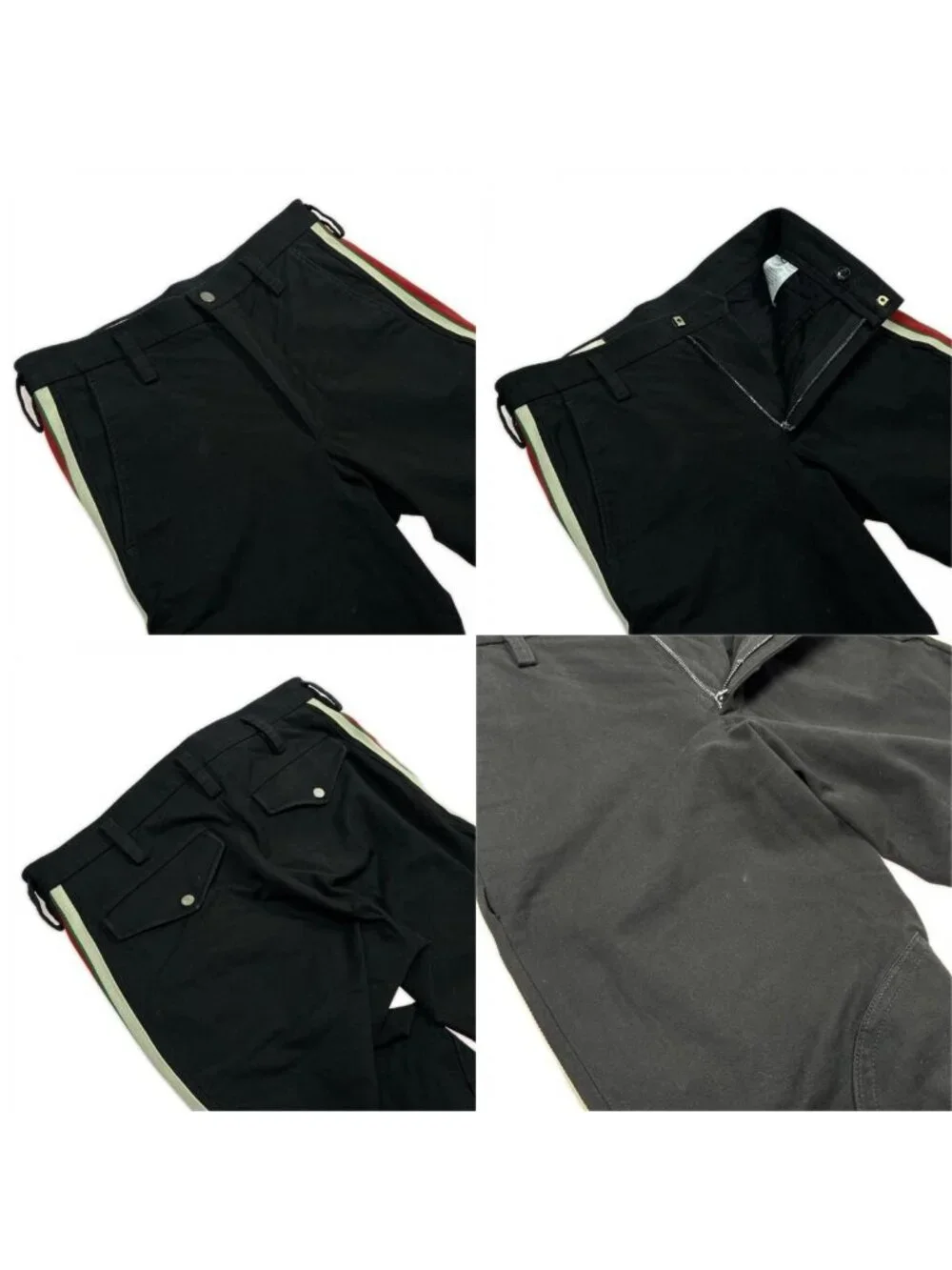 Gucci Side Line Gabardine Stretch Pants Black 44